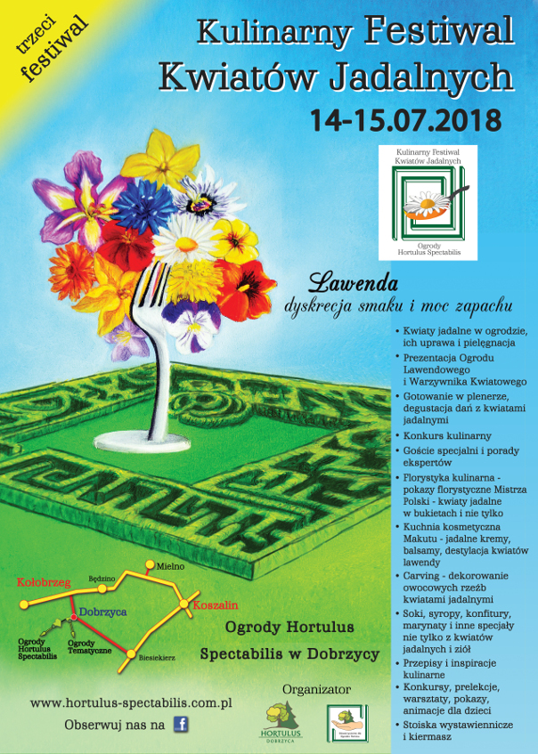 plakat festiwal kwiatów jadalnych 2018